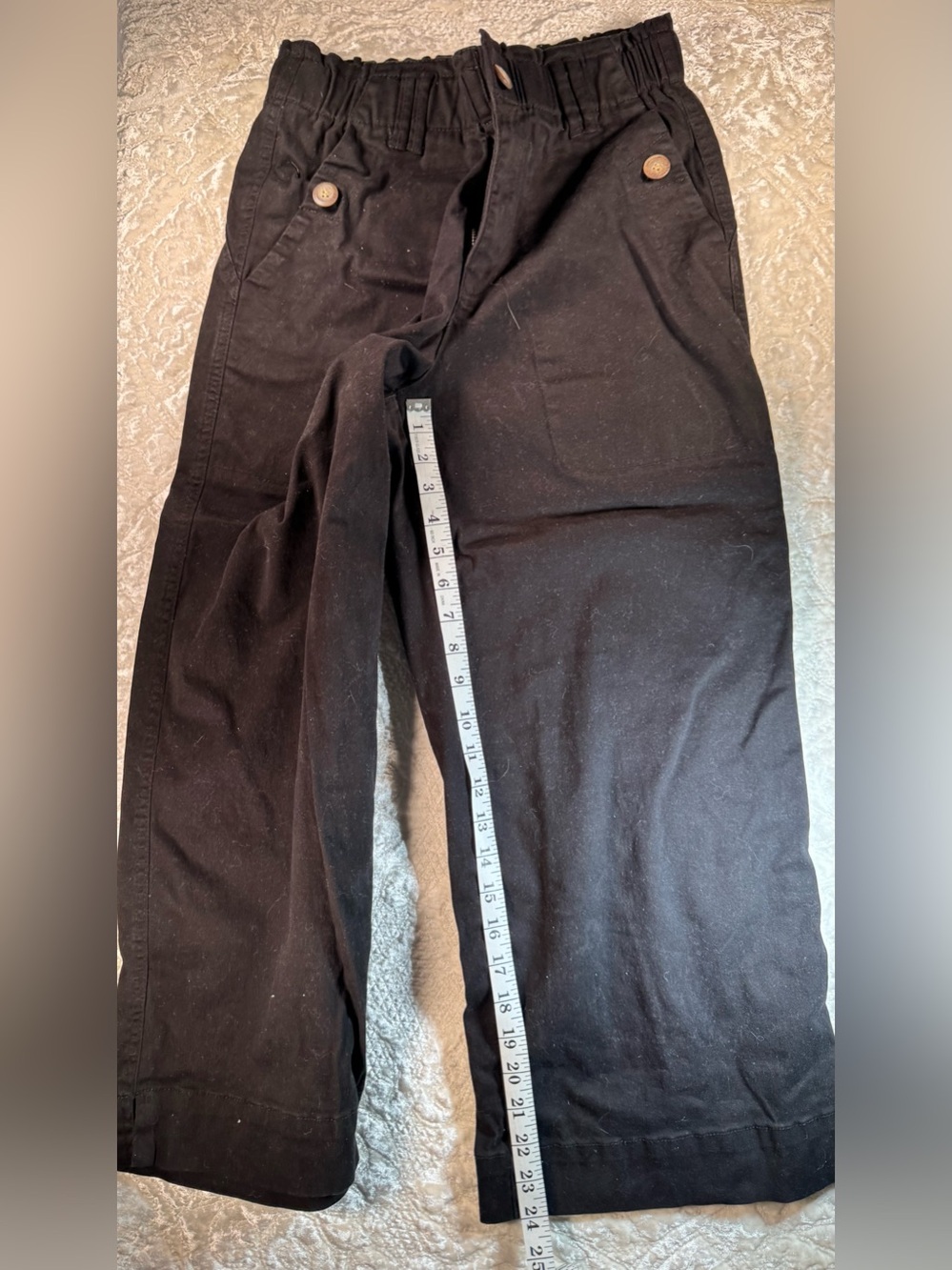 Democracy Black Wide-Leg Cropped Pants - Picture 4 of 8